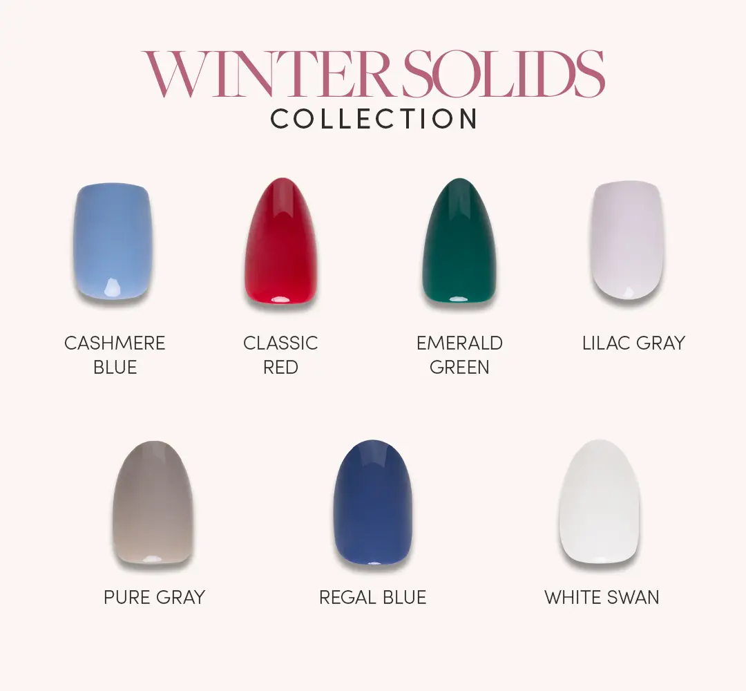 Glamnetic Winter Solids Press On Nail Collection - Winter Opulence Glamnetic Winter Solids Press On Nail Collection - Winter Opulence