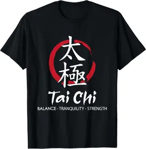 Tai Chi - Body Mind Wellness Spiritual Yin Yang Martial Arts Summer Casual Shortsleeve Cotton T-Shirt