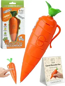 Carrot Recorder Pen Recording Pen Voice Recorder pens Audio Playback Device Cute Carrot Shaped Writing Tool Toy 20s Playback Feature for Students Teachers School Learning Gift