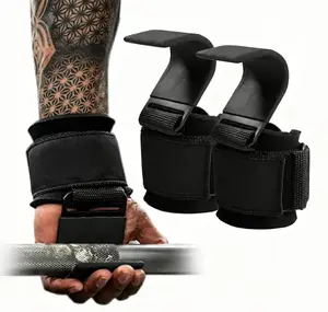 Weight Lifting Hooks Pair Heavy Duty Lifting Wrist Straps Hand Grip Support for Deadlifts Pull Ups Men Women Fitness Exercise Durable Universal Fit
