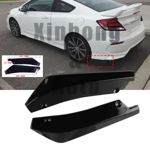 For BMW F30 F31 F32 F33 F22 Rear Bumper Splitter Diffuser Canards Glossy Black
