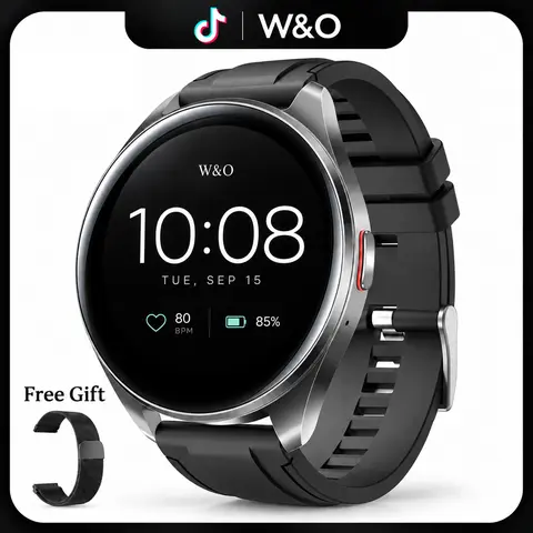 W&O 2026 New Touchscreen Smart Watch - IP67 Waterproof Sports Smart Watch with GPS, Bluetooth Call, 20+ Sport Modes, Message Reminder, Sleep Monitoring, Long Battery Life, Everyday Use, Back to School Gift,techvibes