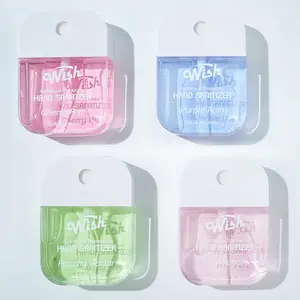 Wish 1.2oz Liquid Hand Sanitizer Spray With Bag, Pocket Hand Sanitizer Bottle, 500-Sprays Each, Portable Hand Sanitizer Spray, 4 Flavors Travel Size