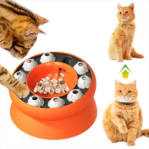 Pet Supplies Company's New Popular Product: Smart Cat Toy Slow-Feeding Cat Bowl interactive ball for dogs fun rope mat-absorbent placemat frozen treat stand birthday gift home shaking high-tech companion dog puzzle dispenser Puzzle Feeder Toy Dragon Plush