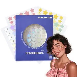 BeGoodSkin Hydrocolloid Acne Patches – Invisible& Visible Pimple Patches for Face, Tea Tree oil, Zit Absorbing Spot Treatment, Blemish Patches, Patch for Whitehead, Star& Heart Shapes, 180 count