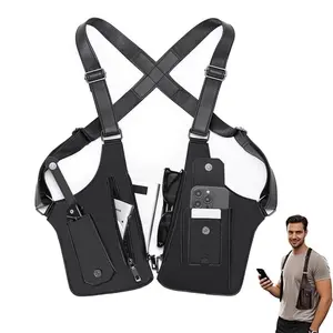 Double Shoulder Armpit Bag, 2026 New Men Anti-Theft Underarm Wallet Pocket Holster Phone Leisure Double Shoulder Pouch