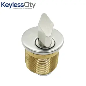 Premium Thumb Turn Mortise Cylinder - 1-1/8" - 26D - Satin Chrome