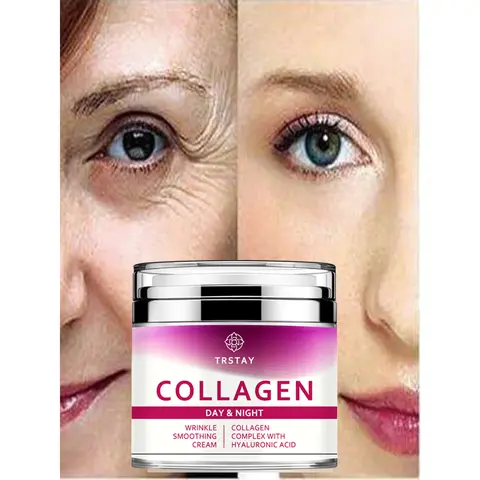 TRSTAY Collagen + HA Moisturizer (50g) - Purified Water, Argan Oil, Vitamin C Boost, Daily Moisture Nourishing, Youthful Skin Wrinkle Treatment Moisturizers & Mists, 3 Years Shelf Life, All Skin Types Day Use
