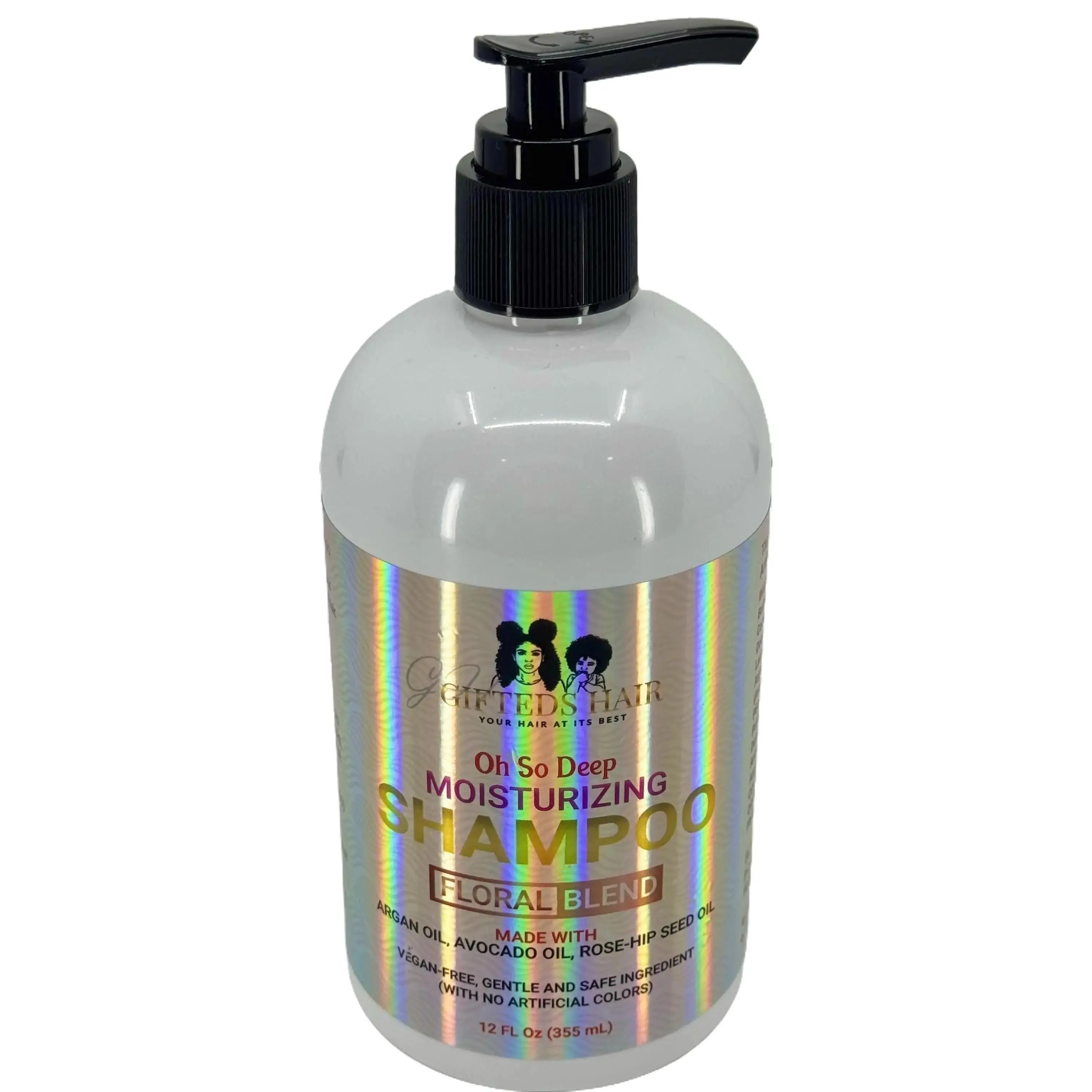 Oh So Deep Hydrating Shampoo, Gentle Nourishing Haircare Cleanser with Argan, Avocado, Rose-Hip Seed, Lavender & Chamomile Oils, Relaxing Frizz Control, Shine-Boosting, Color-Safe, Vegan-Friendly Blend Hydrate, Gifted Cosmetics