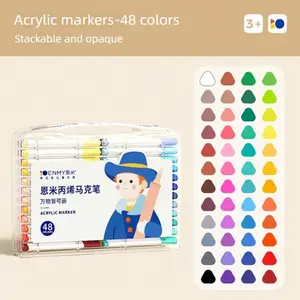 Enmi Acrylic Marker Student Special Marker Opaque Layering Water-Based Painting Set