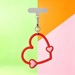 Cute Heart Flower Silicone Phone Wrist strap ring, Women's Anti-Drop Phone Holder, Elegant Design, Durable Material, Perfect Gift Choice