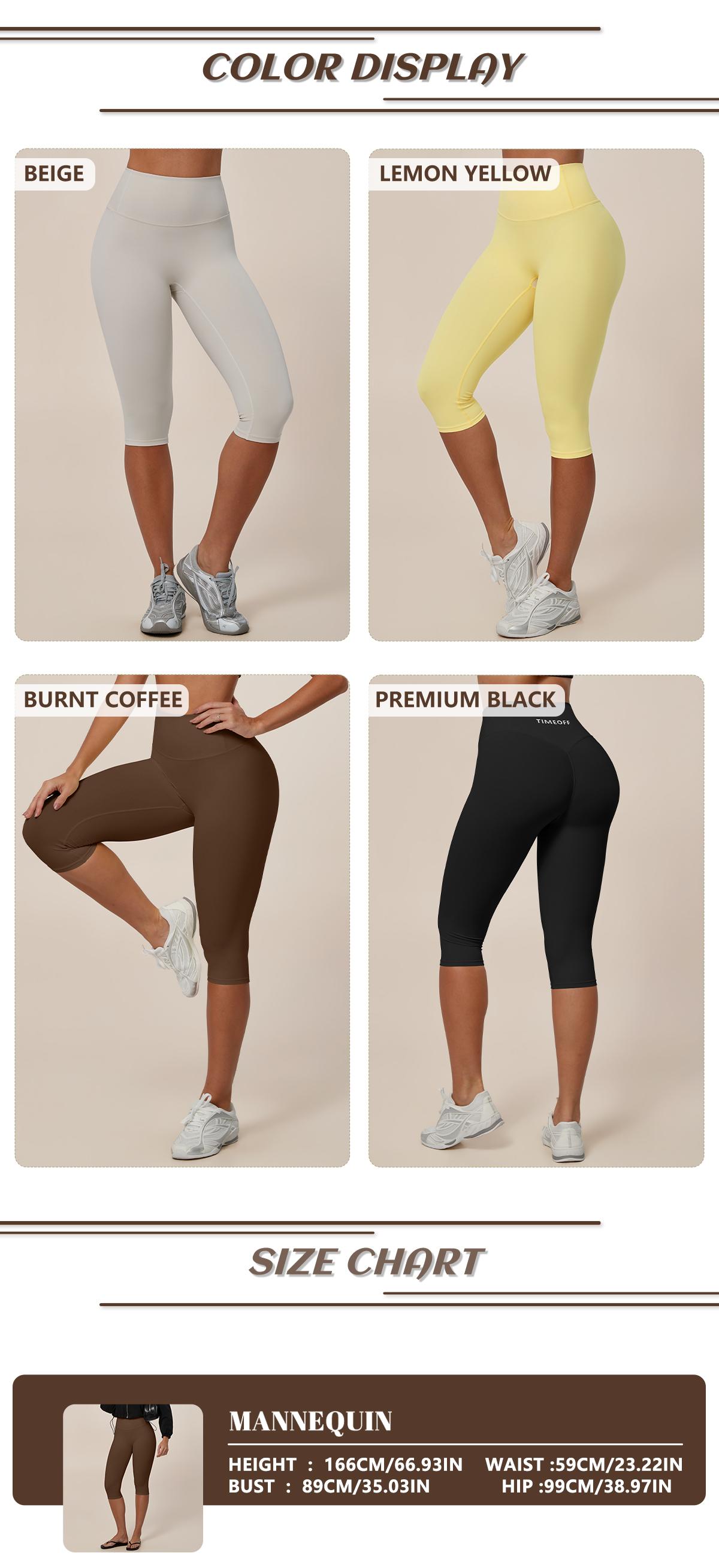 TIMEOFF Women's Capri Workout Leggings, Seamless High-Waisted Design with Butt-Lifting Sculpt & Anti-Slip Waistband for Yoga, Leggings Women TIMEOFF Women's Capri Workout Leggings, Seamless High-Waisted Design with Butt-Lifting Sculpt & Anti-Slip Waistband for Yoga, Leggings Women