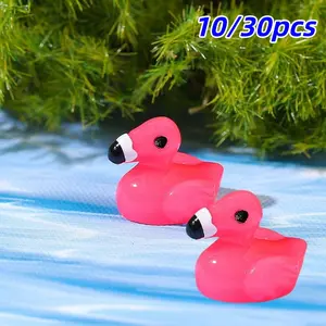Mini Artificial Resin Flamingo Duck Figurines, Resin Sculptures, Animal Statue, Cute Cartoon Animal Decorations, Micro Landscape Ornaments, DIY Crafts, Garden Aquarium Gifts, Garden Accessories