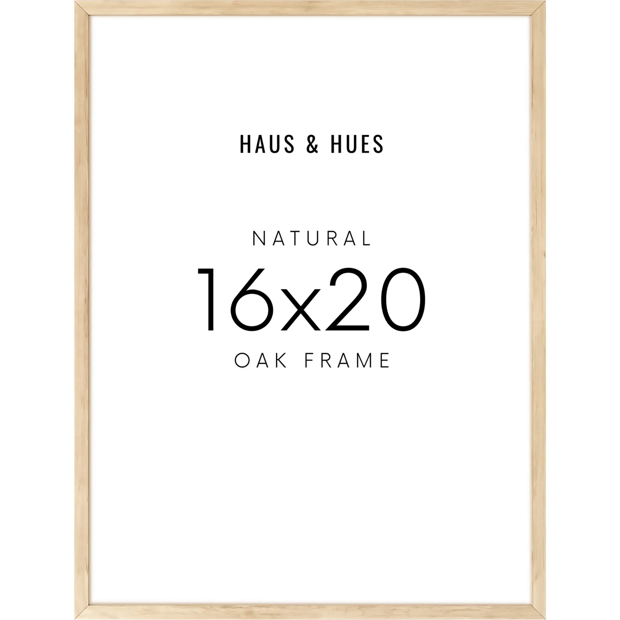 16x20, Beige Oak Plexi Frame