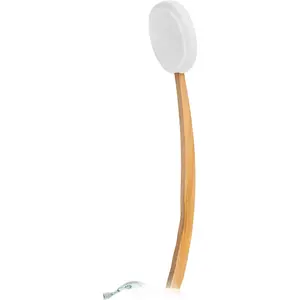 Lotion Applicator for Your , ,  - Sunscreen Applicator - Long Curved Easy Reach Wooden Handle  Brush for Suntan, Sunless Self-Tanning,  Cream, ,  Wash -  Aid