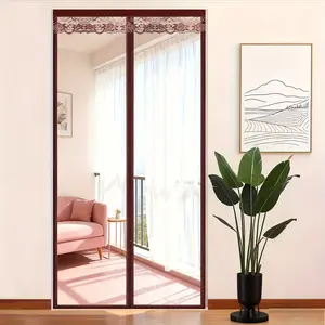 No-Drill Magnetic EVA Clear Door Curtain - Transparent Thermal Insulation & Windproof Winter/Summer Heat Barrier Suitable for Indoor Home, Door Partition, Double Door Design - Magnetic Soft Plastic Panel with No-Drill Installation (No Ventilation)