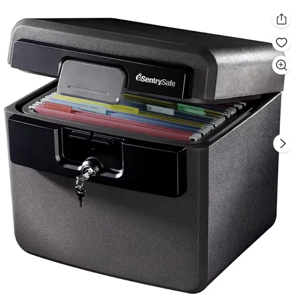 SentrySafe HD4100 Fire-Resistant and Water-Resistant Box Safe with Key Lock, 0.65 cu. ft. SHOWROOM ITEM
