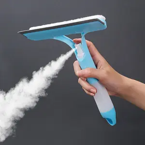 3 in 1 Window Cleaning Scraper,2025 New Squeegee for Shower Glass Spray Function for Glass Doors for Windows Glass, Mirrors Scraper, Brush. All-Purpose Window Cleaner Tool