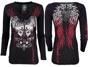 Rebel Saint by Affliction Women's T-shirt Garage