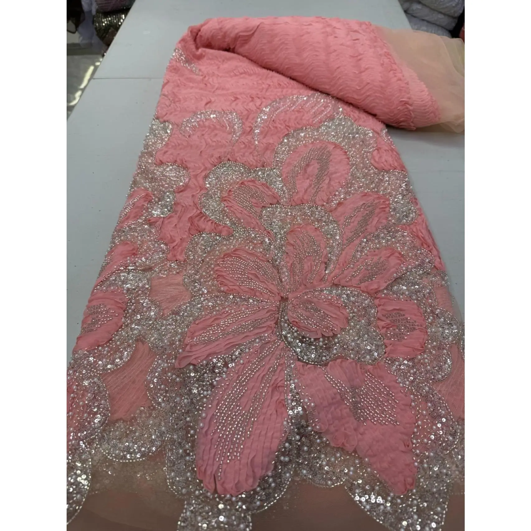 Beaded Lace Fabric (Ultimate) 5 Yards TA7619 Series