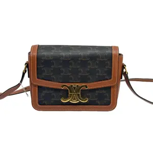Pre-owned Celine Canvas Shoulder Bags Teen Triomphe Shoulder Bag CECANVAS