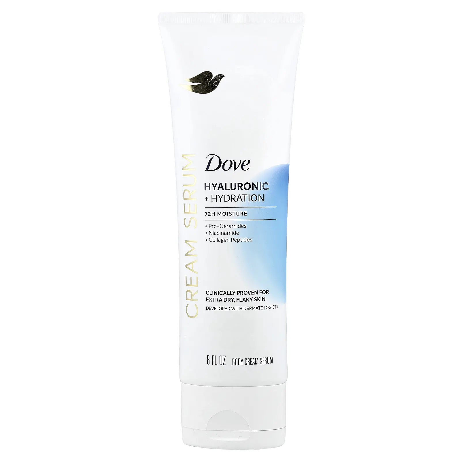 Dove Body Cream Serum, Hyaluronic + Hydration, Fragrance Free, 8 fl oz