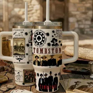 Doc Holiday 40oz Tumbler Val Kilmer Tombstone Tribute For Movie Buffs & Western Fans