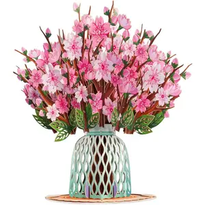 Mother's Day Gift Card, 3D Pop-Up Card with Flower Bouquet Keepsake Gift, 8“*6”, Mother's Day Gifts and Flowers 2-in-1 Idea for Mother, Valentine, Birthday, Wedding, Anniversary, Wife Husband, Mom, Women, Him Her, Girlfriend Boyfriend，Paper，Love