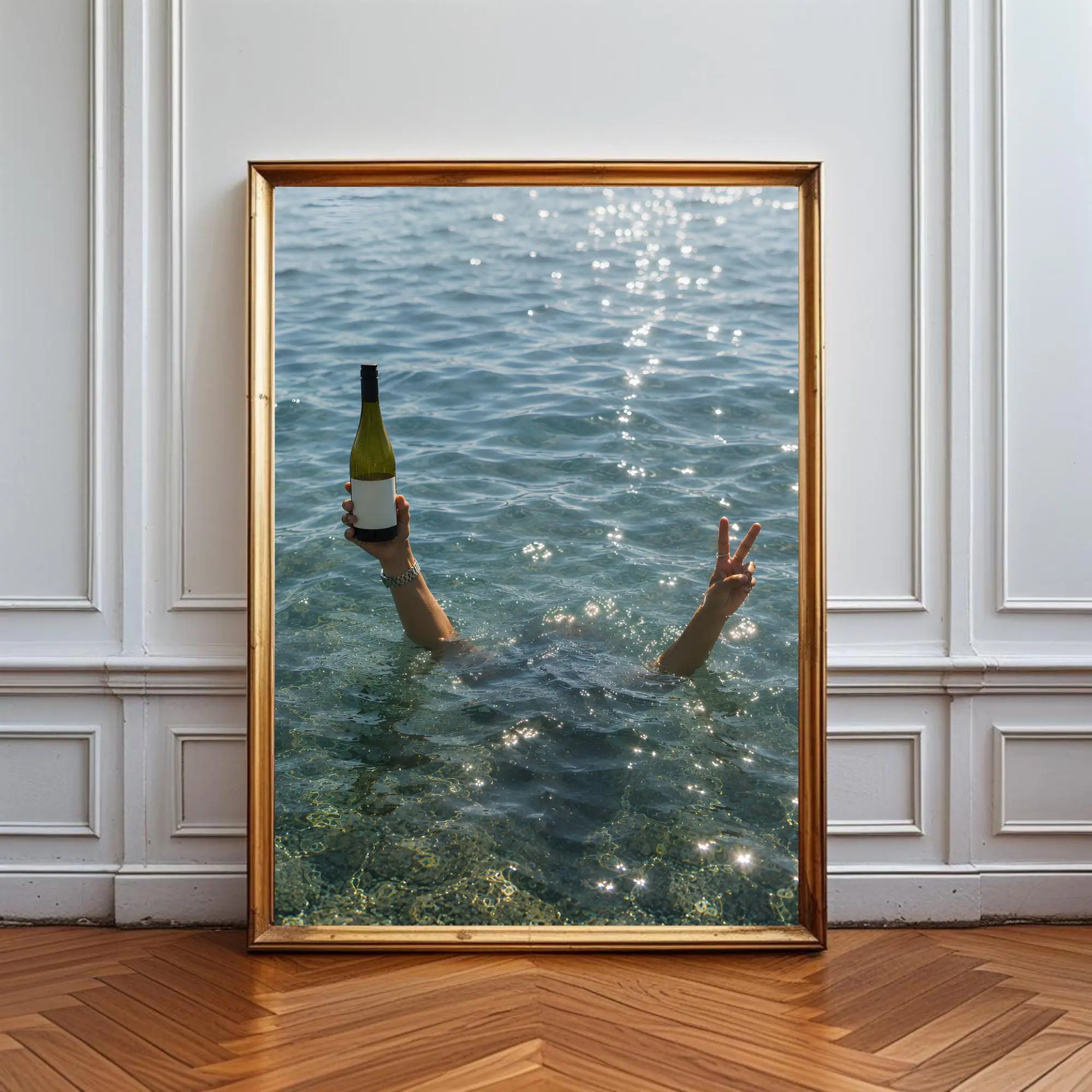 [Sale Up To 50%][No frame, Free Ship] Ocean Summer Wall Art, Coastal Lifestyle Print, Sea Photography Poster, Beach Vacation Decor, Minimalist Ocean Artwork Blue Water Wall Decor