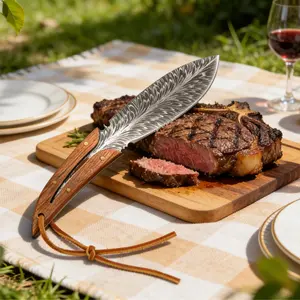 UFMUFM Lightweight Steak Knives Set - Sharp High-Hardness Anti-Rust Blades, Wear-Resistant Slotted Non-Slip Handles, Ideal for Home Kitchen Cutting Use