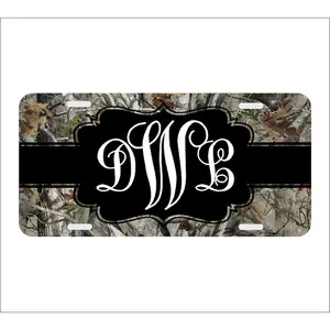 Personalized Camo License Plate: Monogrammed Car Tag