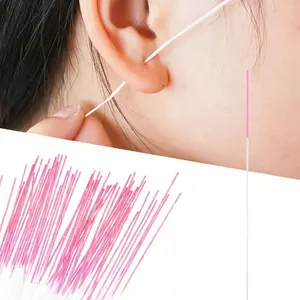 60-Piece Ear Cleaning Thread Set, Essential Ear Hygiene Tool for Dirt Removal, Odor Elimination, Prevents Ear Blockage, Ear Cleaning Kit, Earwax Cleaning Kit, School Supplies