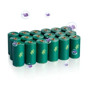 VEVOR Dog Poop Bags, 270 Counts 13 x 9 in, Sturdy & Thick Pet Waste Bags, Biodegradable HDPE Waste Bag Refill Rolls, Lavender Scented, Leak-Proof Trash Bag for Doggie Cat Pet, Dispenser Not Included