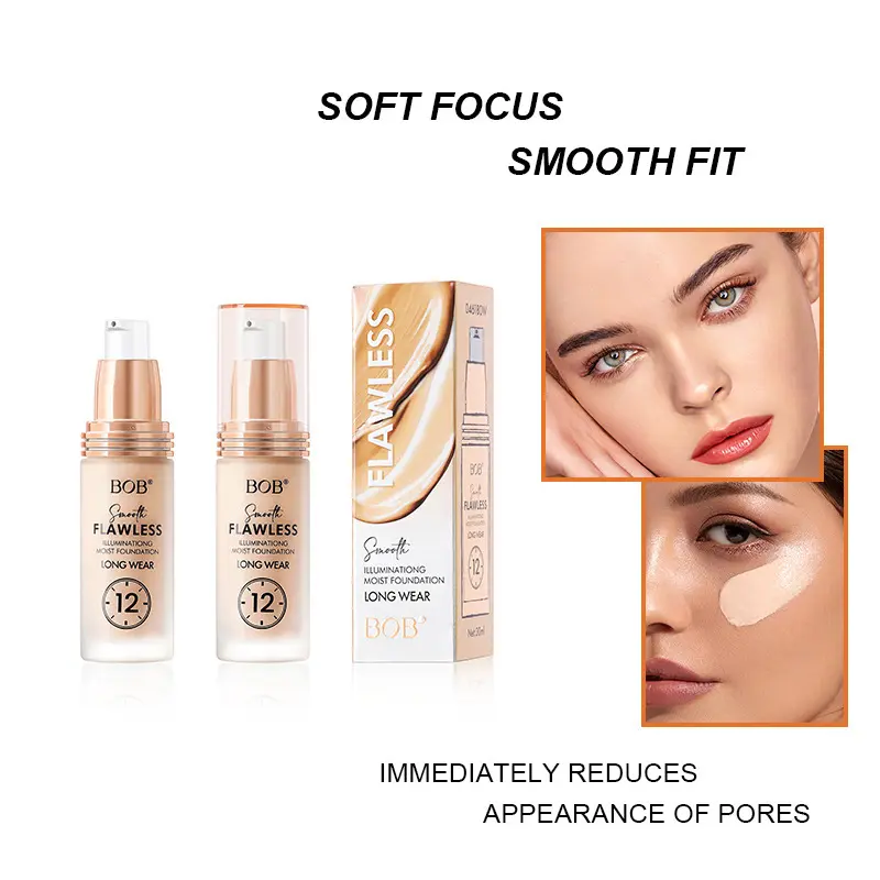 IYARAL Moisturizing Cosmetic Liquid Foundation - 12H Long-Lasting, Medium Coverage, Dewy Finish, Poreless, Lightweight, Concealer & Foundation for Dry Skin, Ideal for Makeup Routine & Dewy Makeup Looks, Moisture, Glowing Makeup