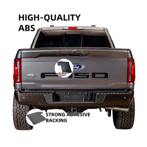 tailgate letters decal insert Compatible for 2021 2022 2023 2024 2025 Ford F-150 Tailgate 3D badges Weatherproof ABS Decals Gloss Black