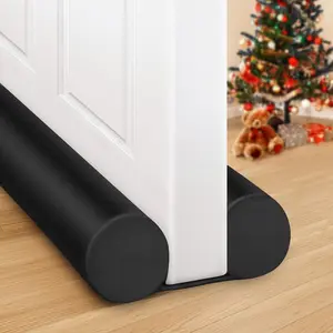 Large Door Draft Excluder Suitable for Door Bottom 30inch Door Draft Excluder Door Gap Filler Draft Excluder Adjustable Double Door Draft Excluder Window Seal Strip Black