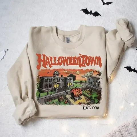 Halloweentown Est 1998 Sweatshirt - Shirt- Hoodie, Halloweentown University, Retro Halloweentown Sweatshirt, Fall Sweatshirt, Halloween Sweatshirt, Funny Halloween Shirt, Halloween for women, Full Color, For Men, For Women, Casual, Tee Print