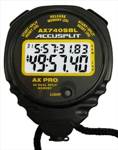 Accusplit AX740 Professional Dual Split Stopwatch with 50 Memories, Fail-Safe Reset for Coaches & Referees (Sports & Outdoor Gear)