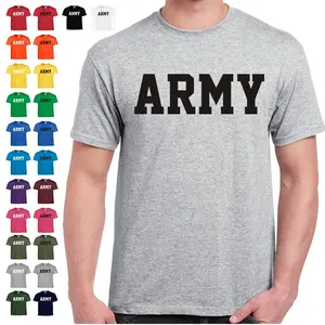 US ARMY Physical Training Military PT T Shirt, 90s Mens Print Cotton, Unisex Tee, Top Menswear Streetwear