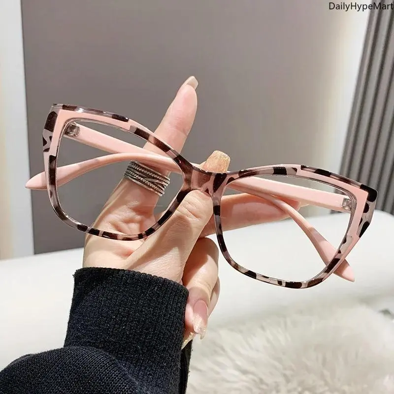 Ethnic Cat Eye Reading Glasses for Women, Romantic 2-Tone Full Rim Frames with Anti-Blue Light Lenses, Single Item, Trending Eyeglasses, Funky, Peppy, Glamorous