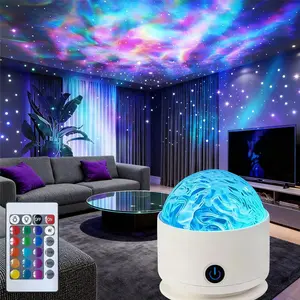 Aurora Northern Lights Projector with Stars & Bluetooth 3-in-1 Night Light Galaxy Projector,Star Projector for Bedroom,Night Lights for Kids Room with 16-Color, Gifts for Kids