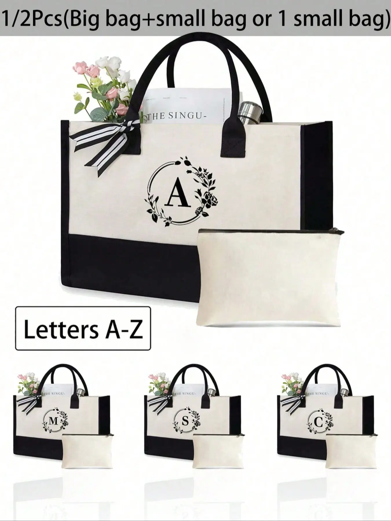 Large Capacity Handbag, Personalized Gift Bag, Ideal for Weddings, Birthdays, Beaches, Holidays, School Bags, Perfect for Women & Men, Tote Bag