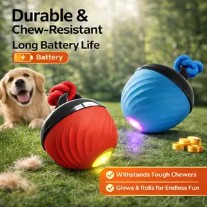 Interactive Dog Ball Toy – Keeps Dogs Busy, Light-Up, Durable Chew Toy with Motion Sensor