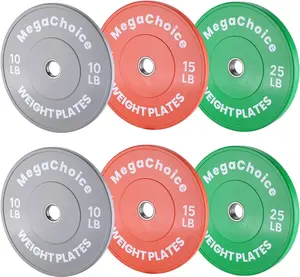 Color Bumper Plates,Bumper Weight Plate Set 2Inch,10-55 Lb 100lb 160lb Barbell Weight Plates for Home Gym,Strength Training Plate for Weight Lifting Single,Pairs,Set Options