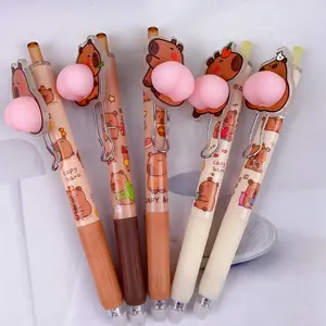 1Pc Cute Gel Pen - Quick Dry Black Ink, Smooth Writing, Retractable, Beautiful Stationery for School and Office Supplies, Press Gel Pen