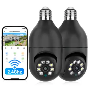 Jennov Light Bulb Security Camera, 360°/2k HD Wireless Camera, 2.4Ghz Wi-Fi Light Socket Camera with Auto Tracking, AI Human Detection, Compatible with Alexa for Indoor&Outdoor Home Security camaras de seguridad