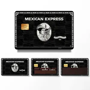 4 Piece Set Mexican Amex Credit Card Skin Stickers, Mexican Decal, No Residue, Waterproof Scratch-Resistant Non-Slip, Personalized Bank Card Protection