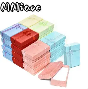 24pcs Elegant Cardboard Jewelry Gift Boxes Set with Lids & Bows Sturdy Paper Small Square Boxes for Necklaces, Rings, Bracelets, Earrings - Valentine'S Wedding Anniversary Party Fa summerwins