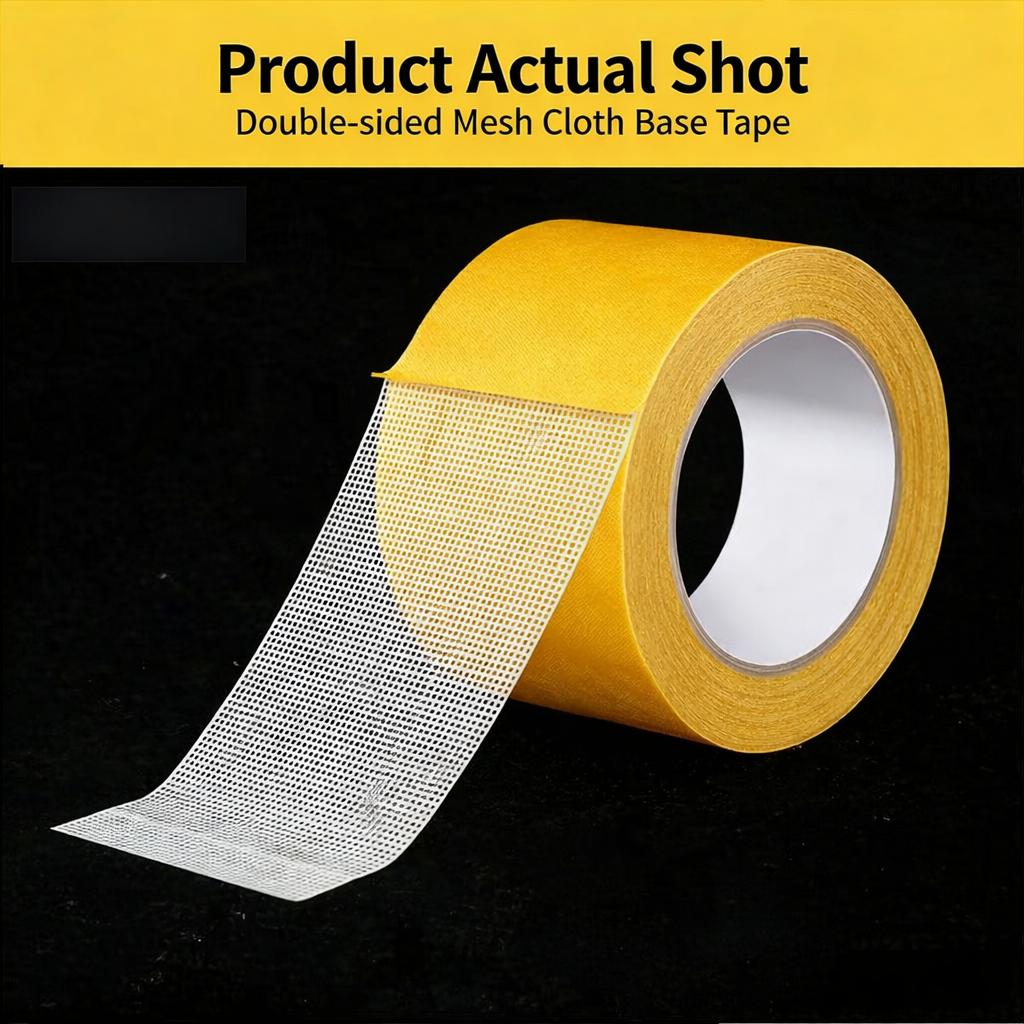 Heavy-Duty Double-Sided Duct Tape, Strong Adhesive, Waterproof, Removable, No Residue, Ideal for Carpet, Wallpaper, Home Use