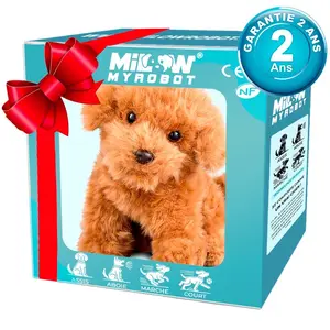 My Realistic Robot Puppy: Lifelike Short-Furred Robot Dog Plush Toy – Interactive, Cuddly, and Soothing Companion for Kids, Teens & Adults |     Perfect Gift for Dog Lovers |     TikTok Viral Sensory Fidget Toy for Stress Relief & Anxiety